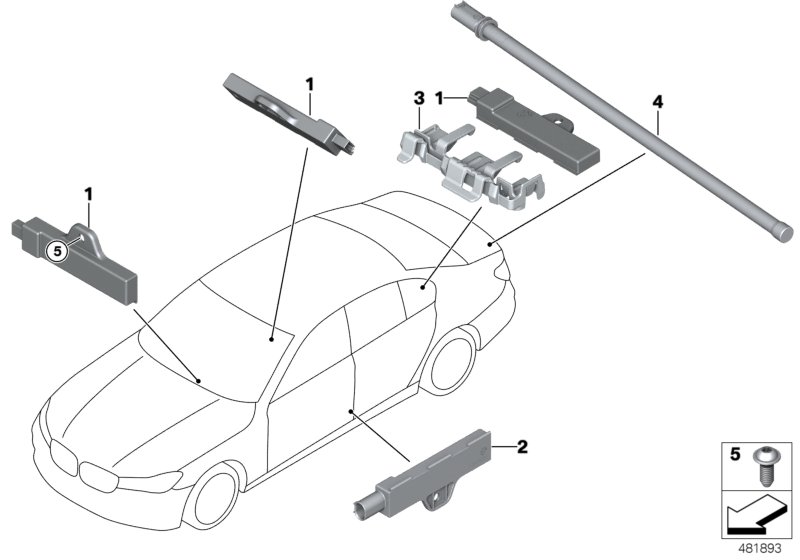 Single parts, aerial, comfort access