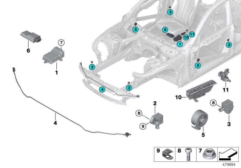 Electric parts, airbag