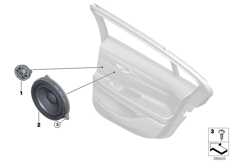 Single parts f rear door hifi system