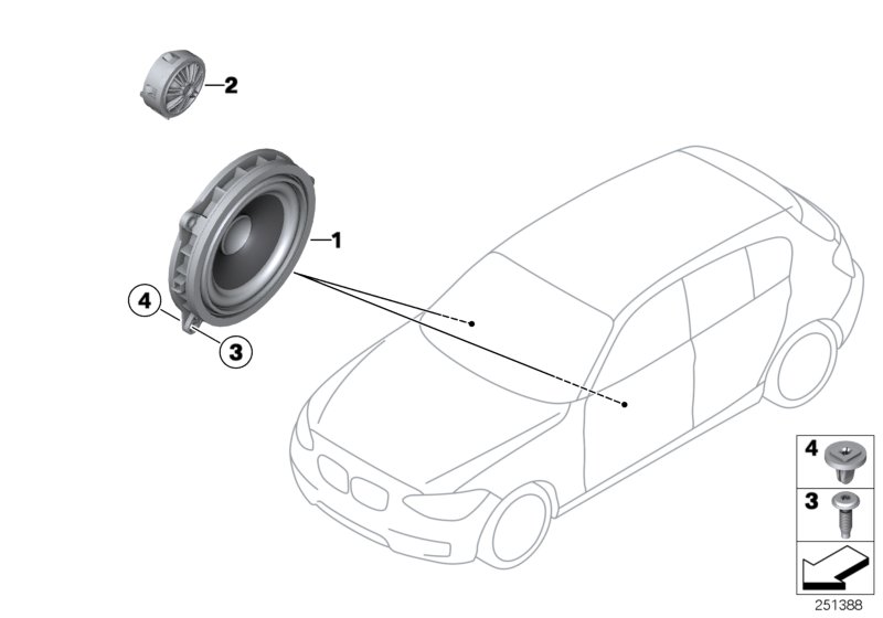 Single parts f front door loudspeaker