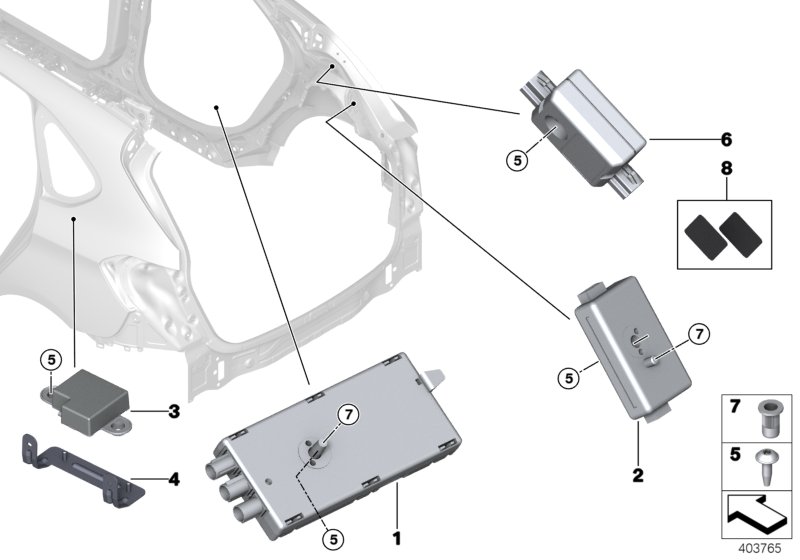 Components, antenna amplifier