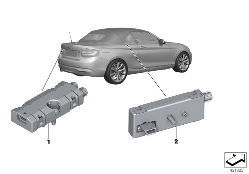 Components, antenna amplifier