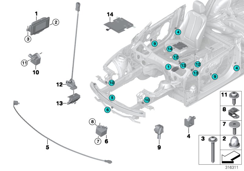 Electric parts, airbag