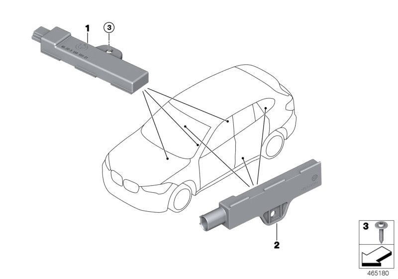 Single parts, aerial, comfort access