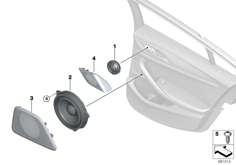 High End sound system, door, rear