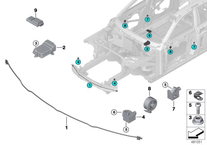 Electric parts, airbag