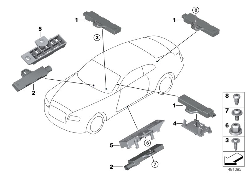 Single parts, aerial, comfort access