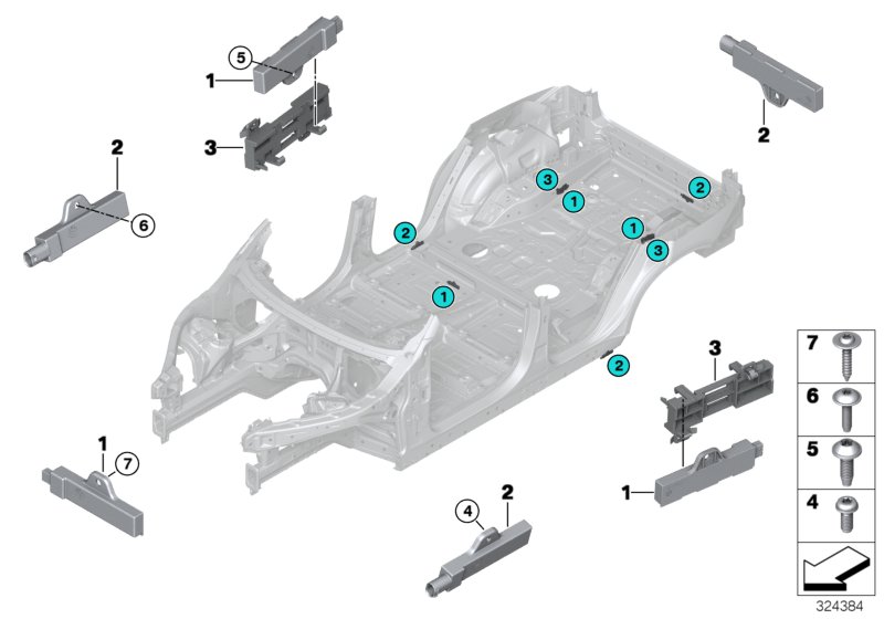 Single parts, aerial, comfort access