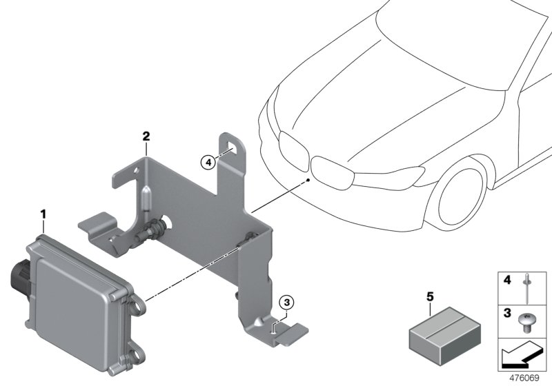 Front radar sensor long range
