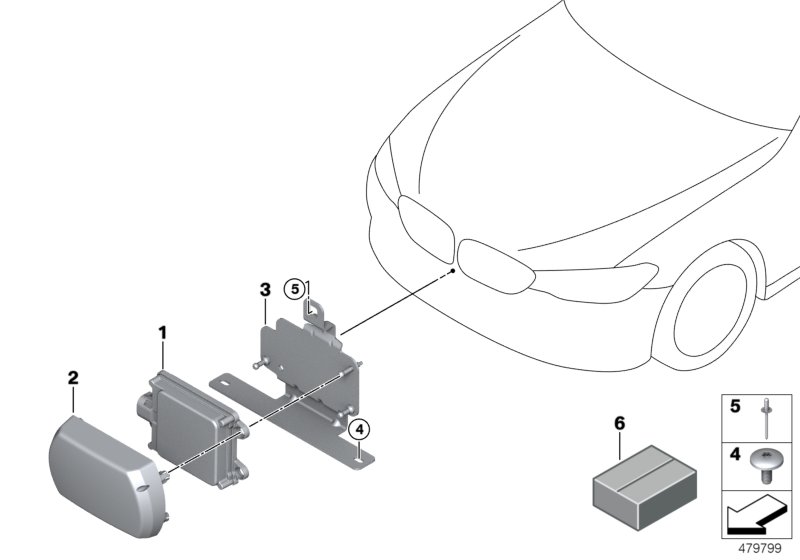 Front radar sensor long range