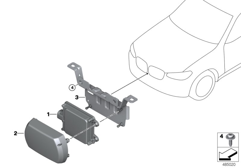 Front radar sensor long range