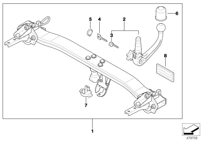 Towing hitch, detachable