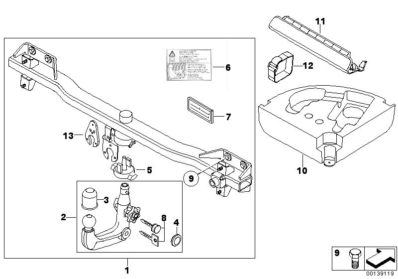 Towing hitch, detachable