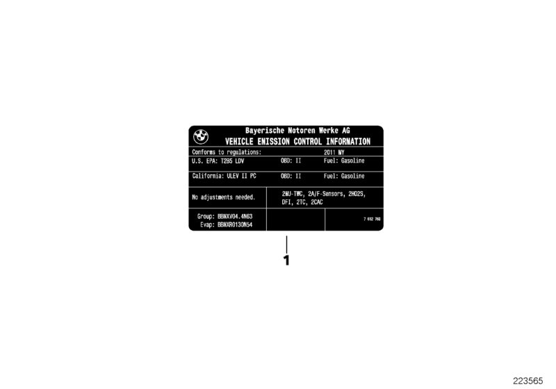 Label "Exhaust emission"