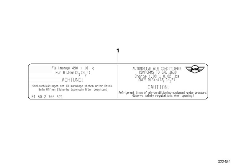 Label, coolant