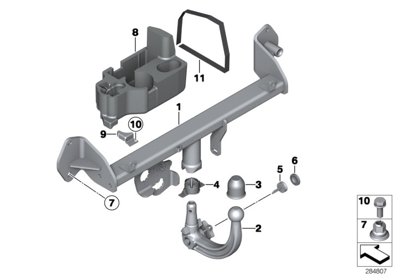 Towing hitch, detachable
