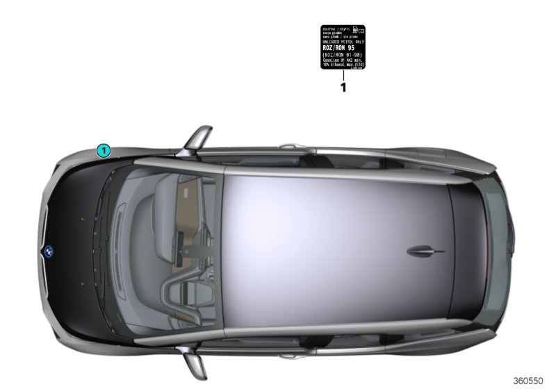 Information plate, fuel