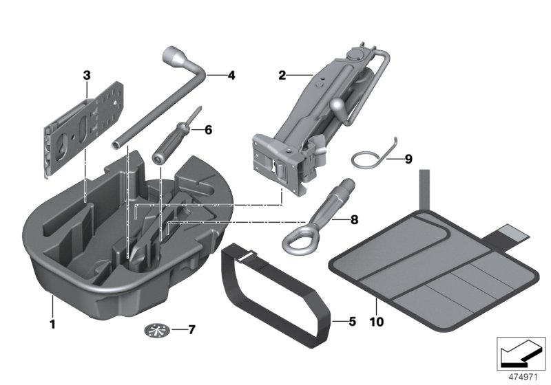 Tool kit/Lifting jack