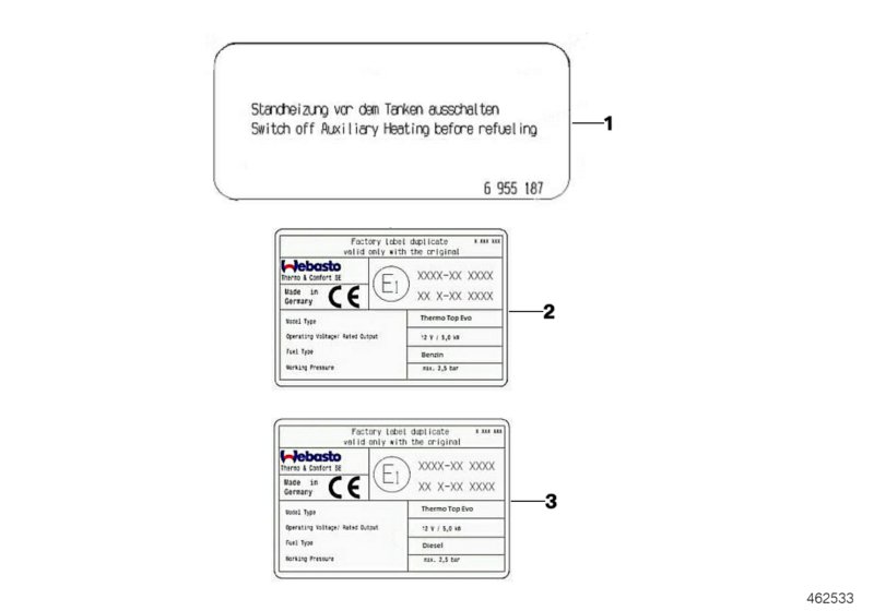 Labels independent heating
