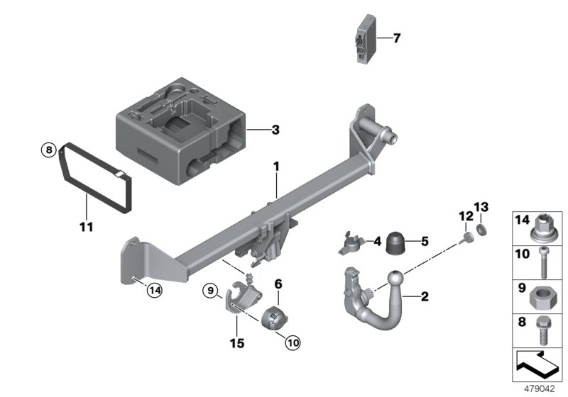Towing hitch, detachable
