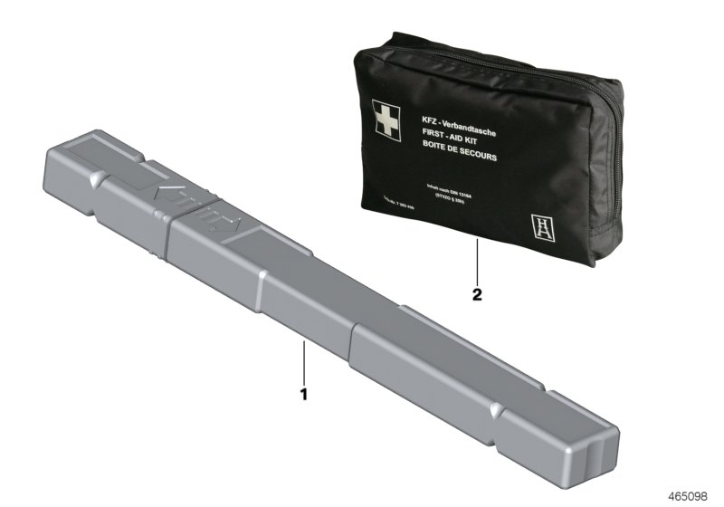 Warning triangle/First aid kit/-cushion