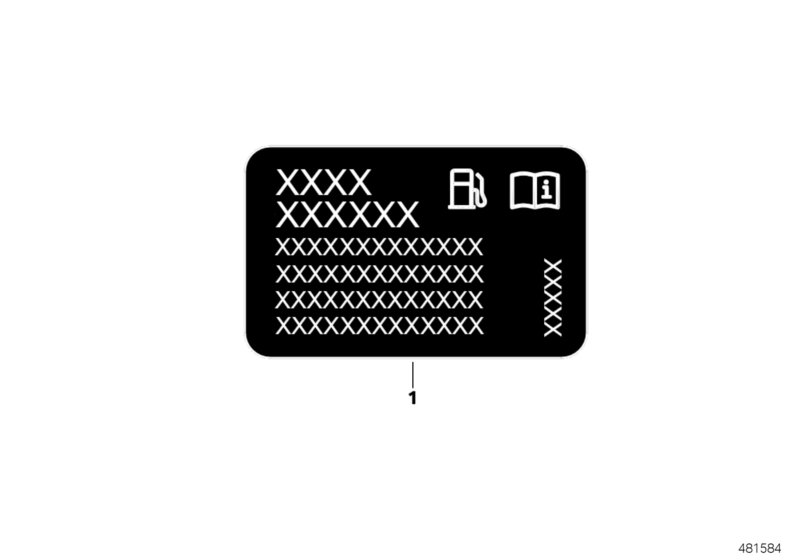 Information plate, fuel