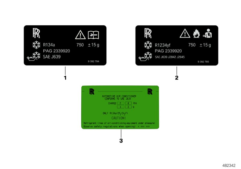 Label, coolant