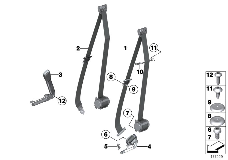 Safety belt front