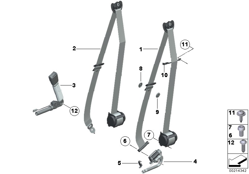 Safety belt front