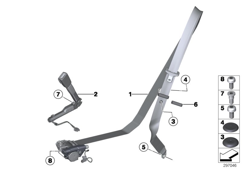 Safety belt front