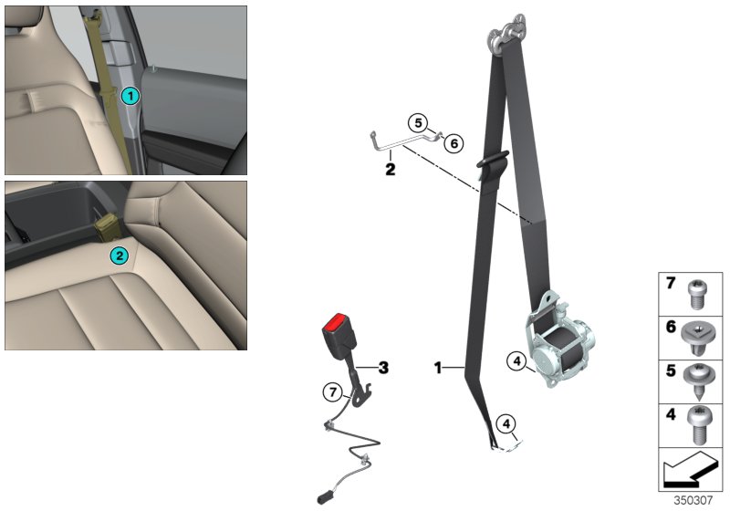 Safety belt front