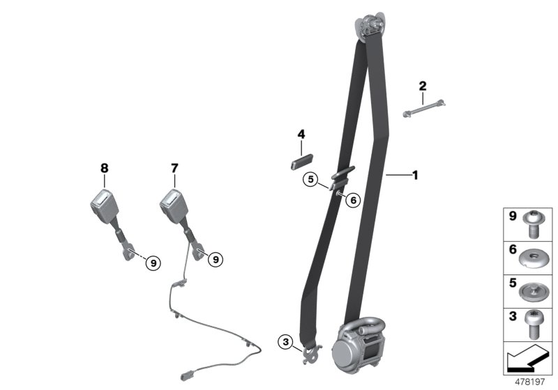 Safety belt front