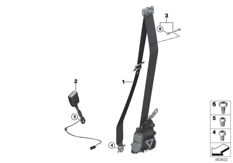 Safety belt front
