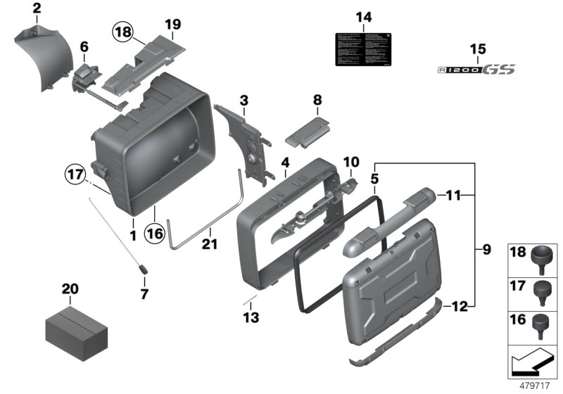 Single parts, Vario case