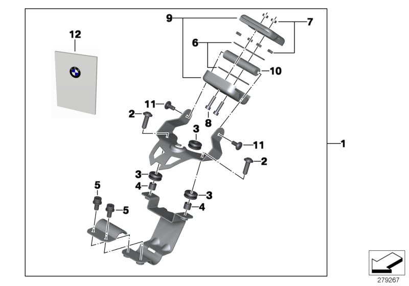 Mounting parts, BMW Motorrad Navigator