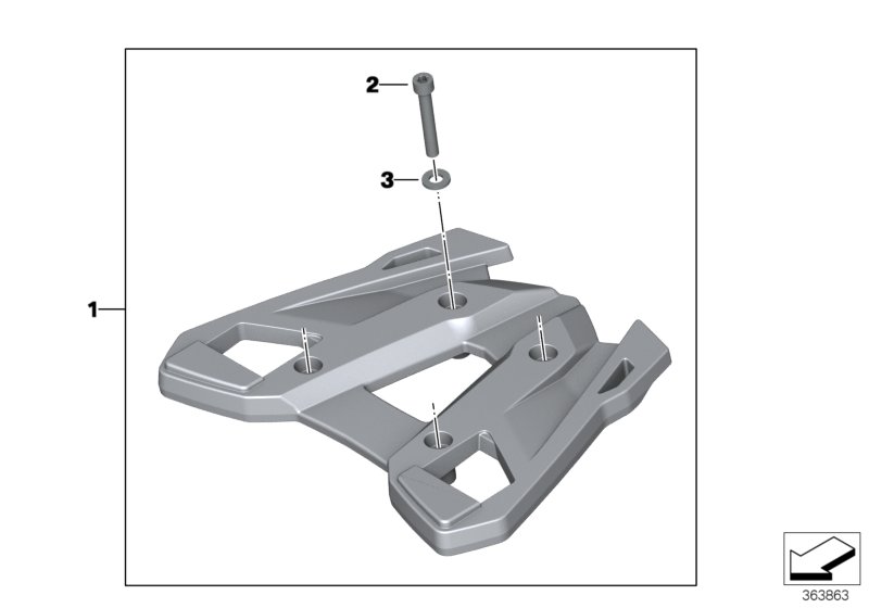 Luggage rack, topcase