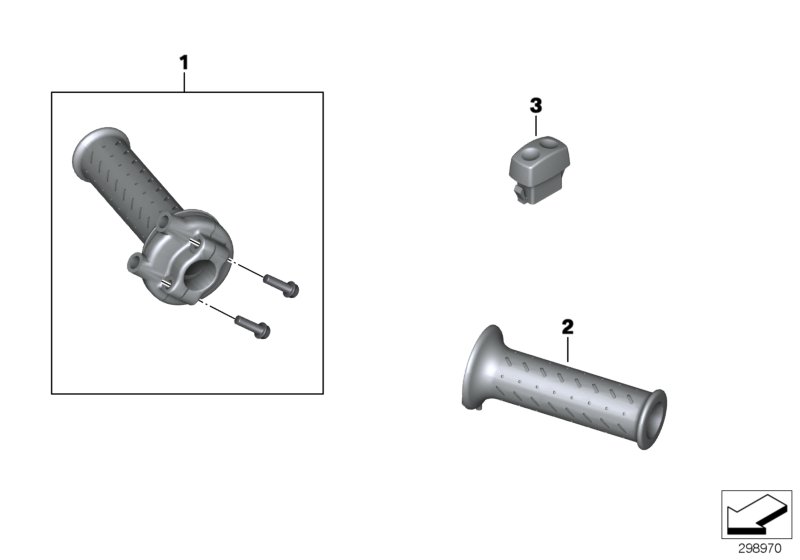 Handlebar grip, heated
