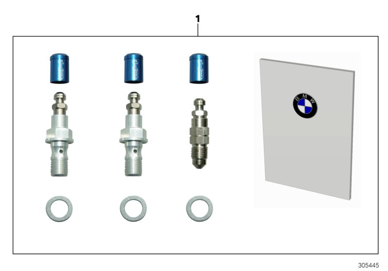 Set, HP Race brake bleeder valve