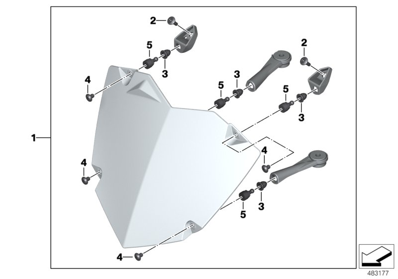 Set, headlight guard