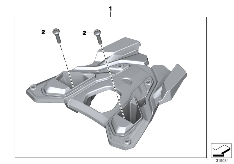 Set, topcase bracket, luggage rack