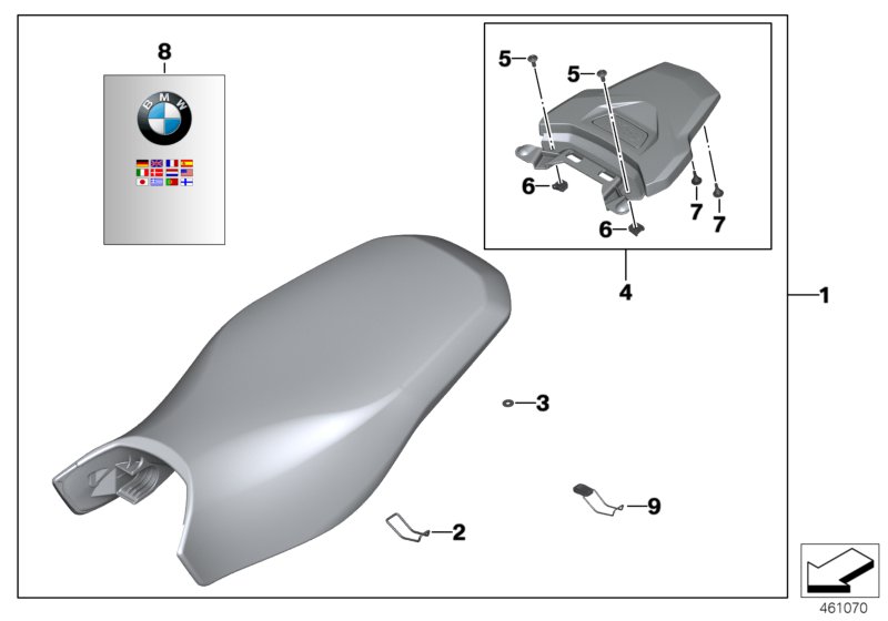 Rallye seat with luggage plate