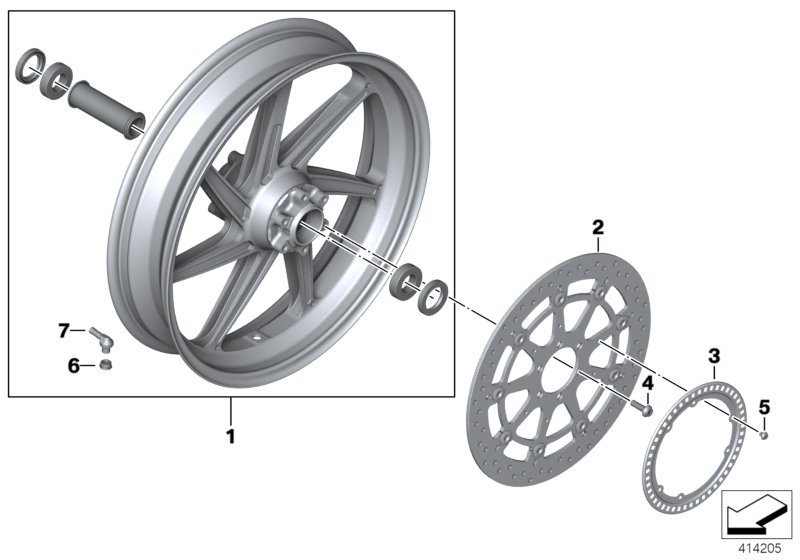 Forged wheel, front