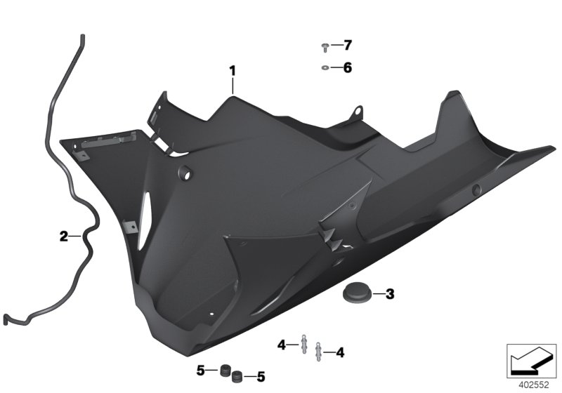 Engine spoiler, carbon Race