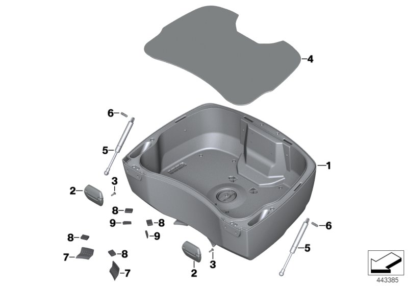 Topcase bottom section