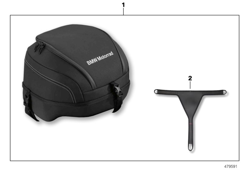 Bag, pillion seat