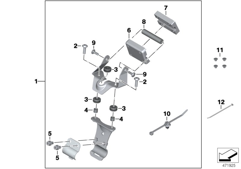Mounting parts, BMW Motorrad Navigator