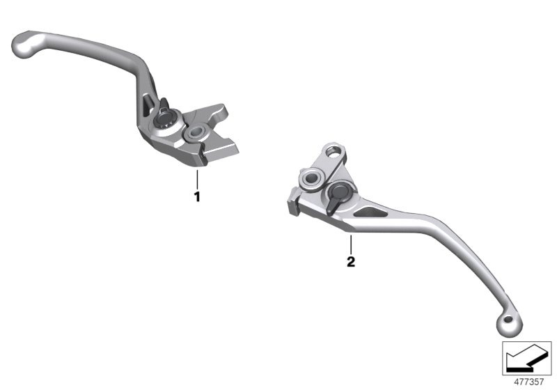 Hand lever, milled