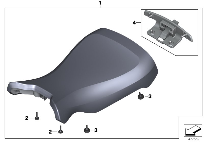 Single seat bench for luggage rack