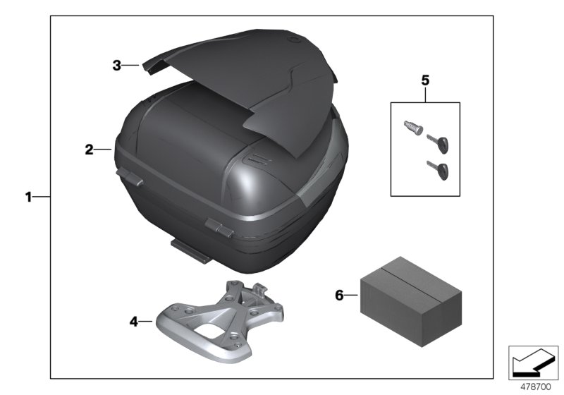 Topcase Light 29l with adapter plate