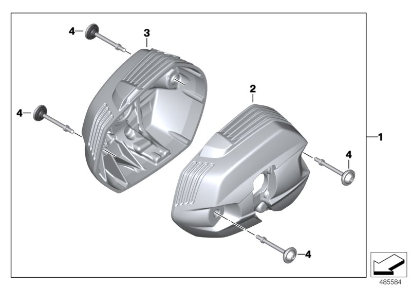 CYLINDER HEAD COVER, chrome